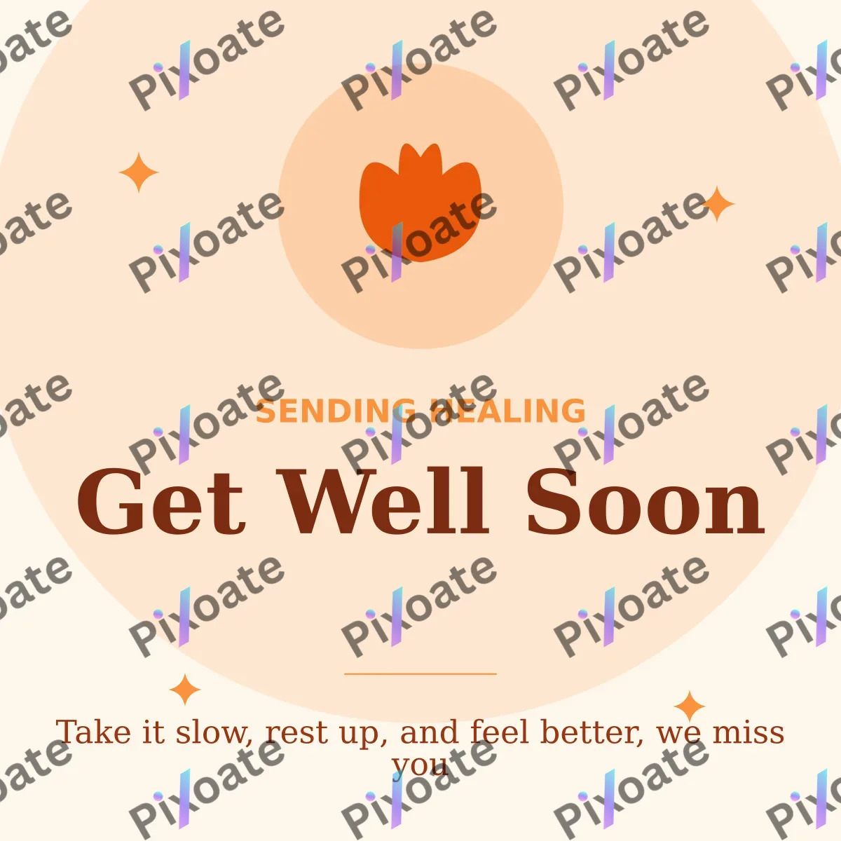 Get Well Soon Get Well Soon — editable white personal template, instagram post