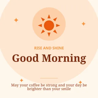 Good Morning — editable white personal template, instagram post