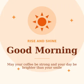 Good Morning — editable white personal template, instagram post