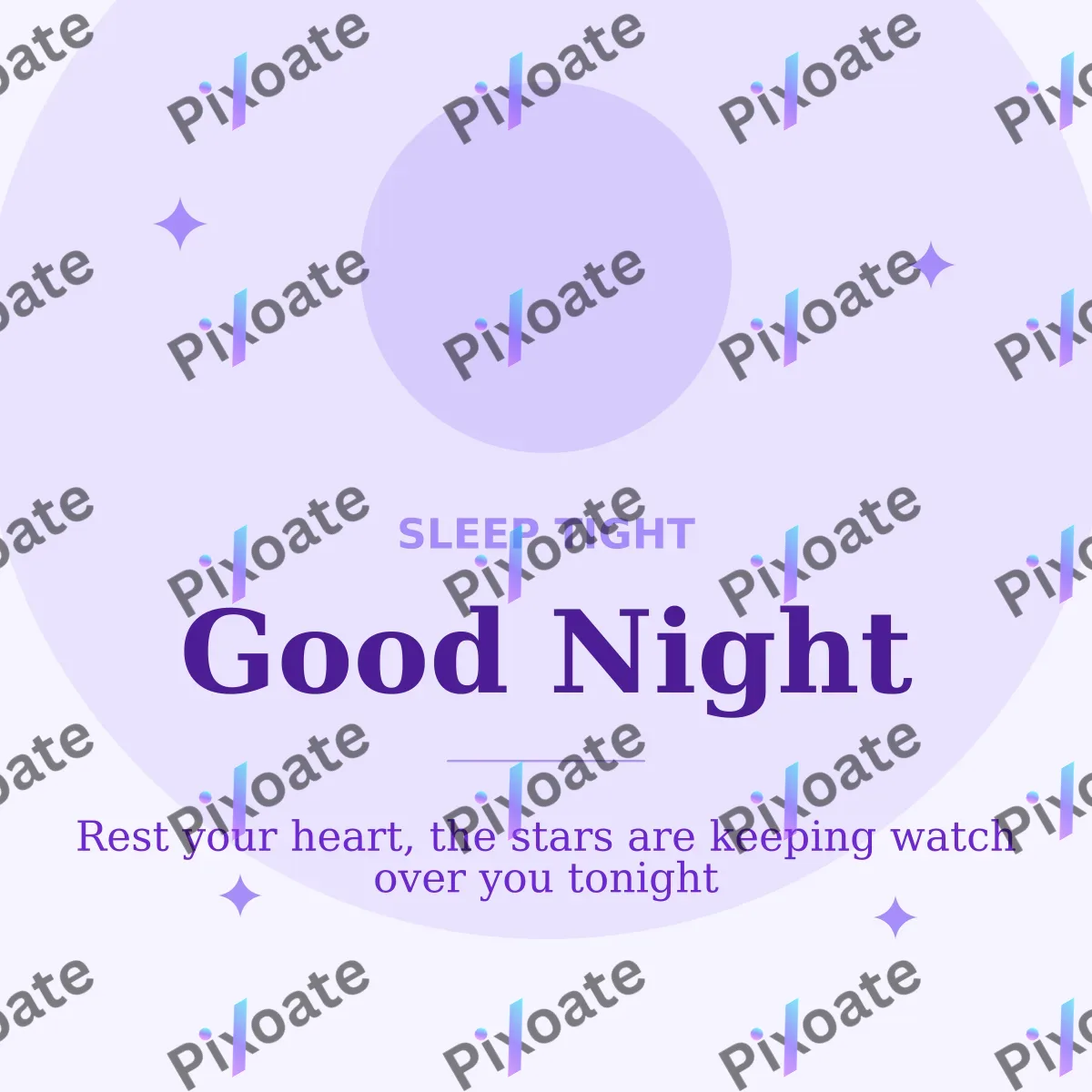 Good Night Good Night — editable white personal template, instagram post