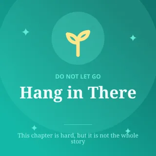 Hang in There — editable teal personal template, instagram post