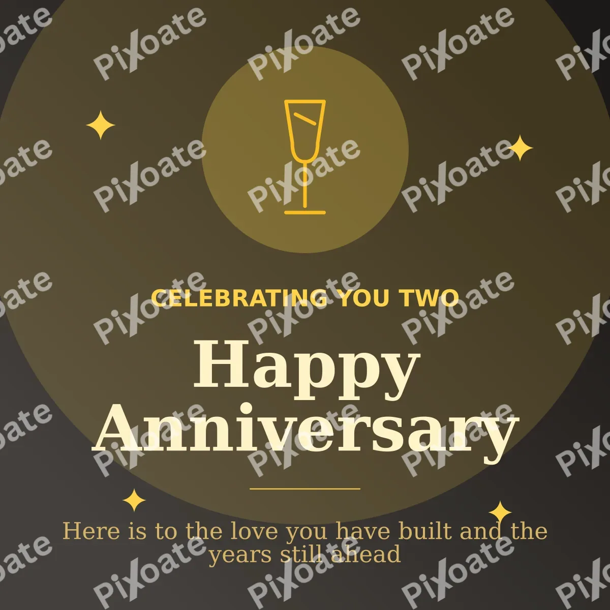 Happy Anniversary Happy Anniversary — editable black personal template, instagram post