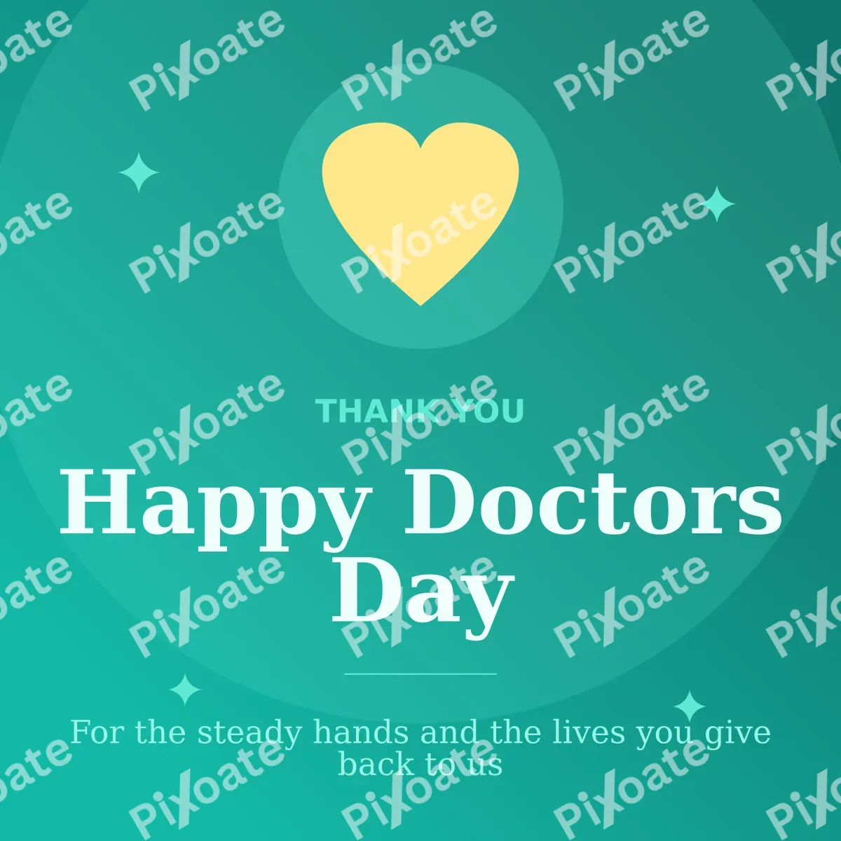 Happy Doctors Day Happy Doctors Day — editable teal personal template, instagram post