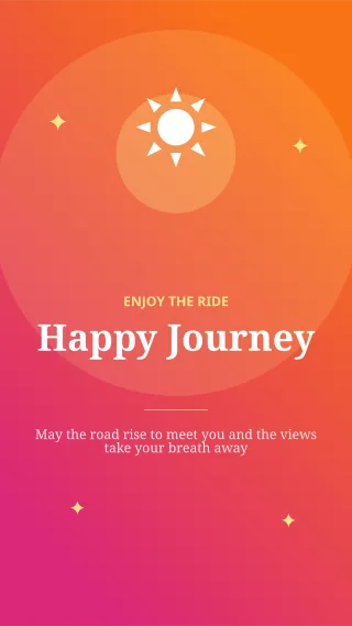 Happy Journey — editable pink personal template, story / reel