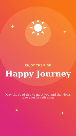 Happy Journey — editable pink personal template, story / reel