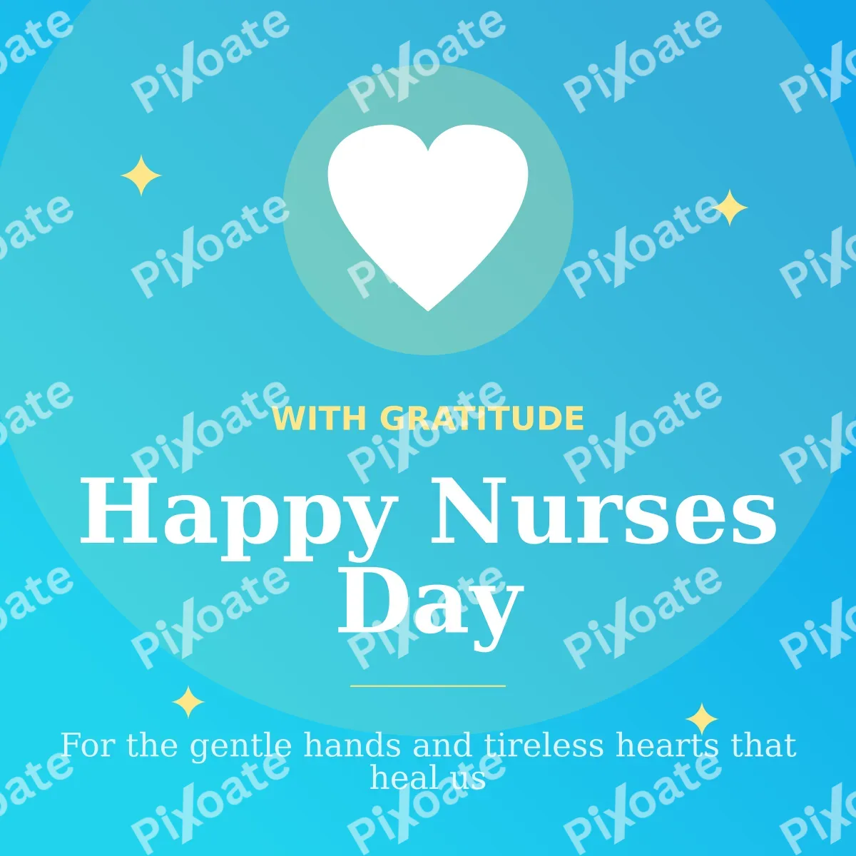 Happy Nurses Day — editable blue personal template, instagram post