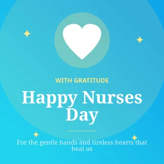 Happy Nurses Day — editable blue personal template, instagram post