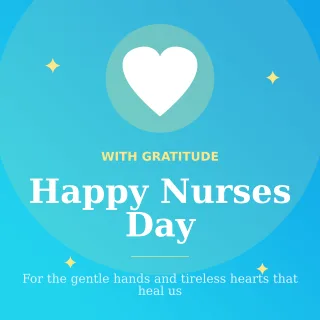 Happy Nurses Day — editable blue personal template, instagram post