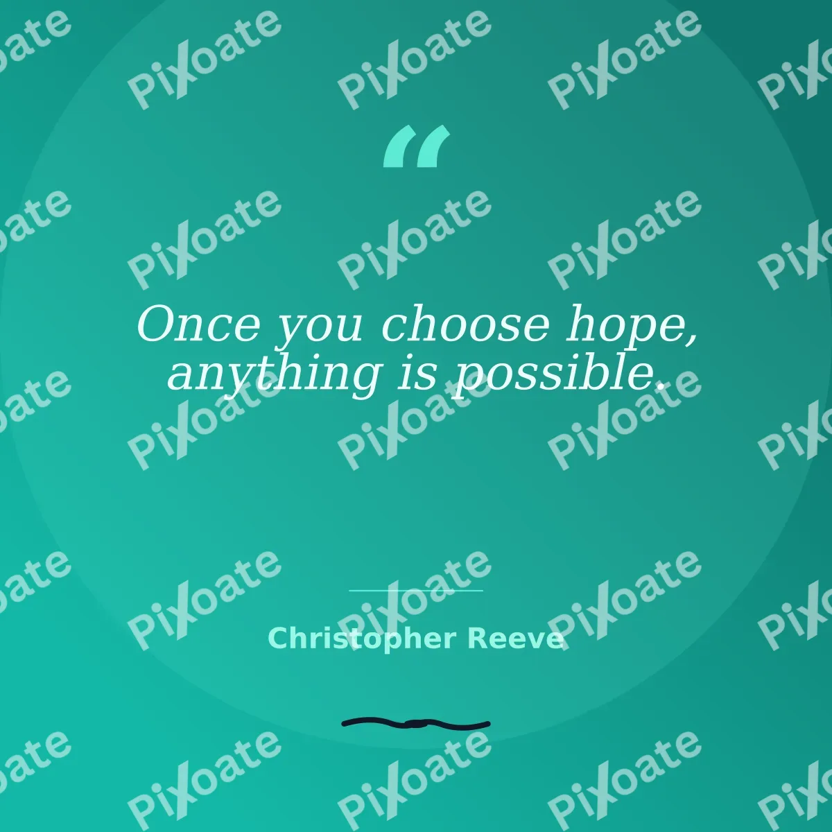 Hope Quote — editable teal personal template, instagram post