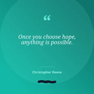Hope Quote — editable teal personal template, instagram post