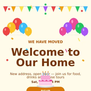 Housewarming Invite — editable white personal template, instagram post