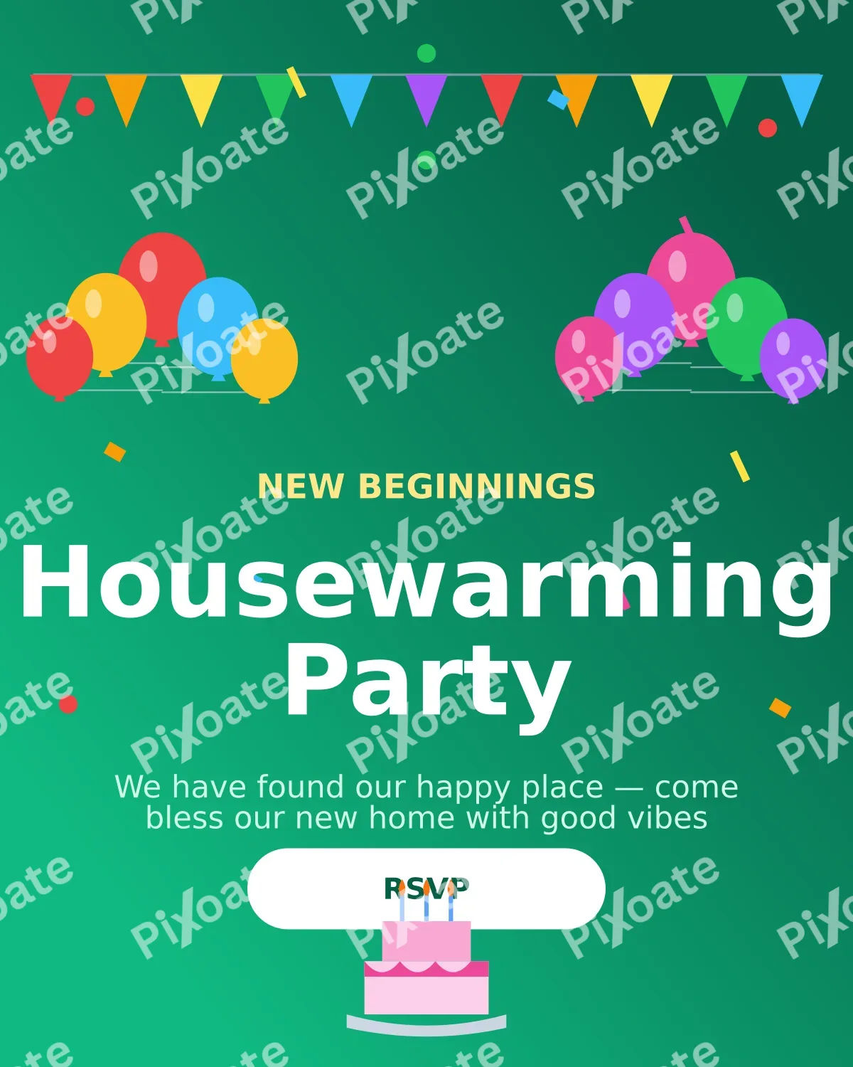Housewarming Party Housewarming Party — editable green personal template, instagram portrait
