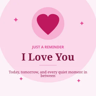 I Love You — editable white personal template, instagram post