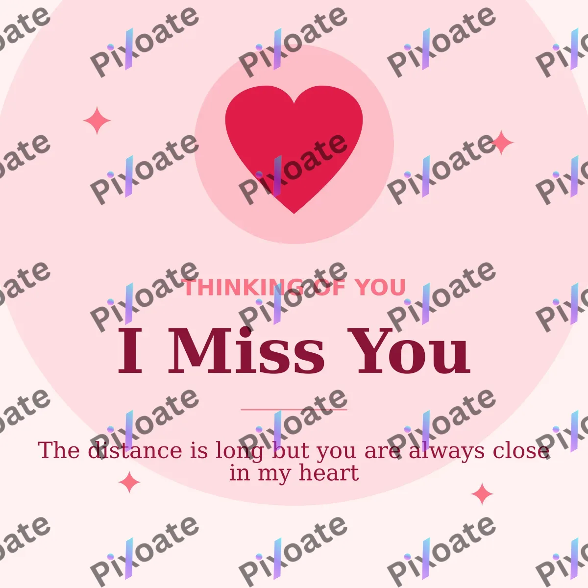 I Miss You I Miss You — editable white personal template, instagram post