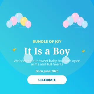 Its a Boy — editable blue personal template, instagram post