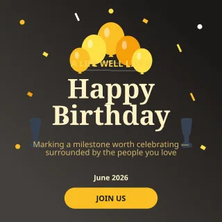 Milestone Birthday Gold — editable black personal template, instagram post