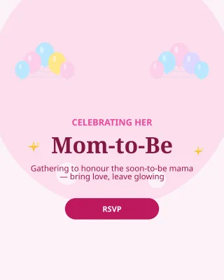 Mom to Be — editable white personal template, instagram portrait