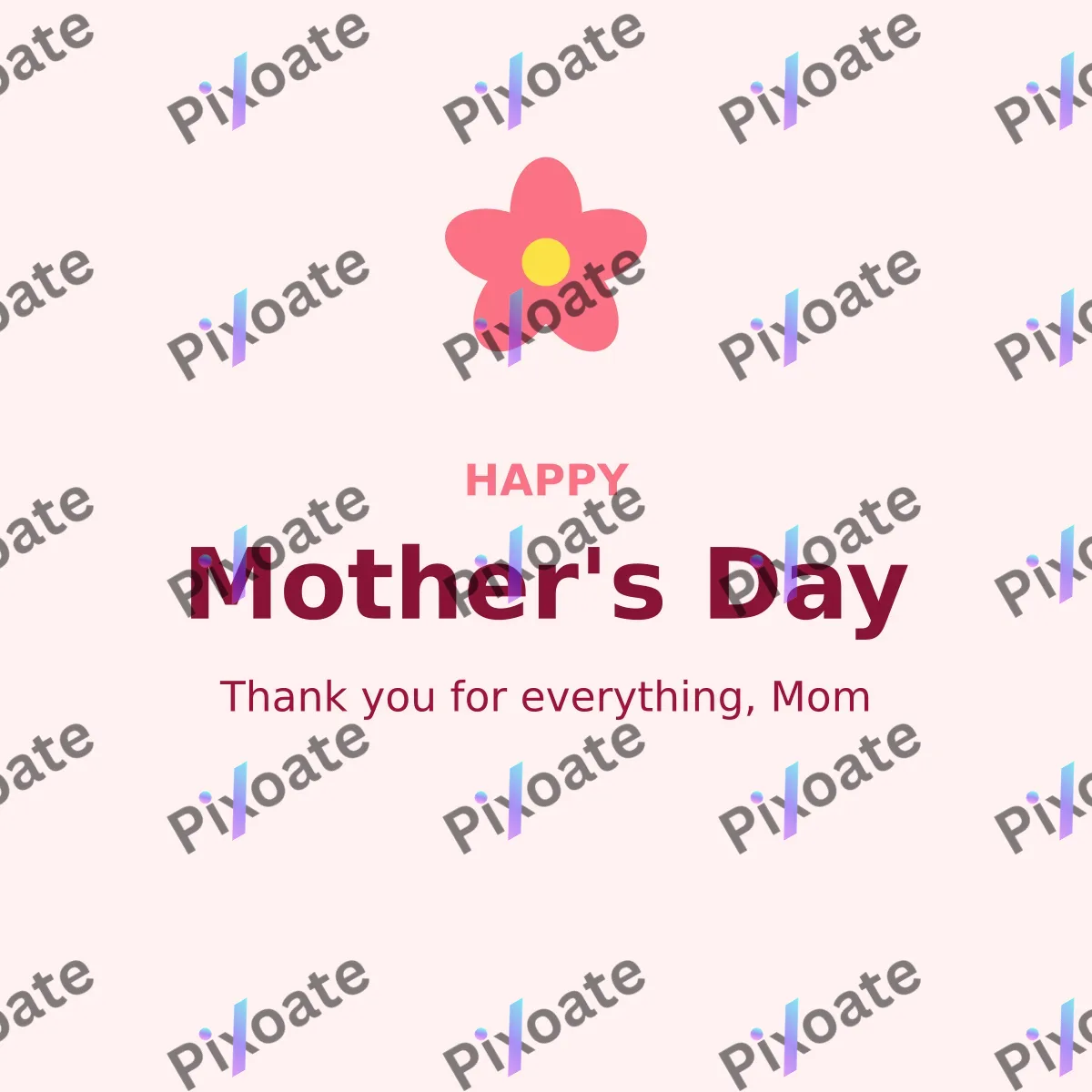 Mother's Day Mother's Day — editable white personal template, instagram post