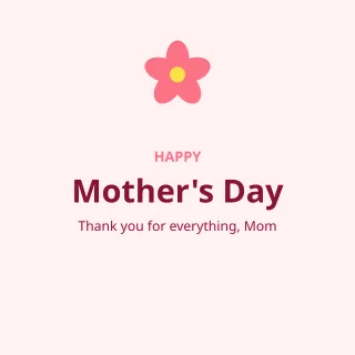 Mother's Day — editable white personal template, instagram post