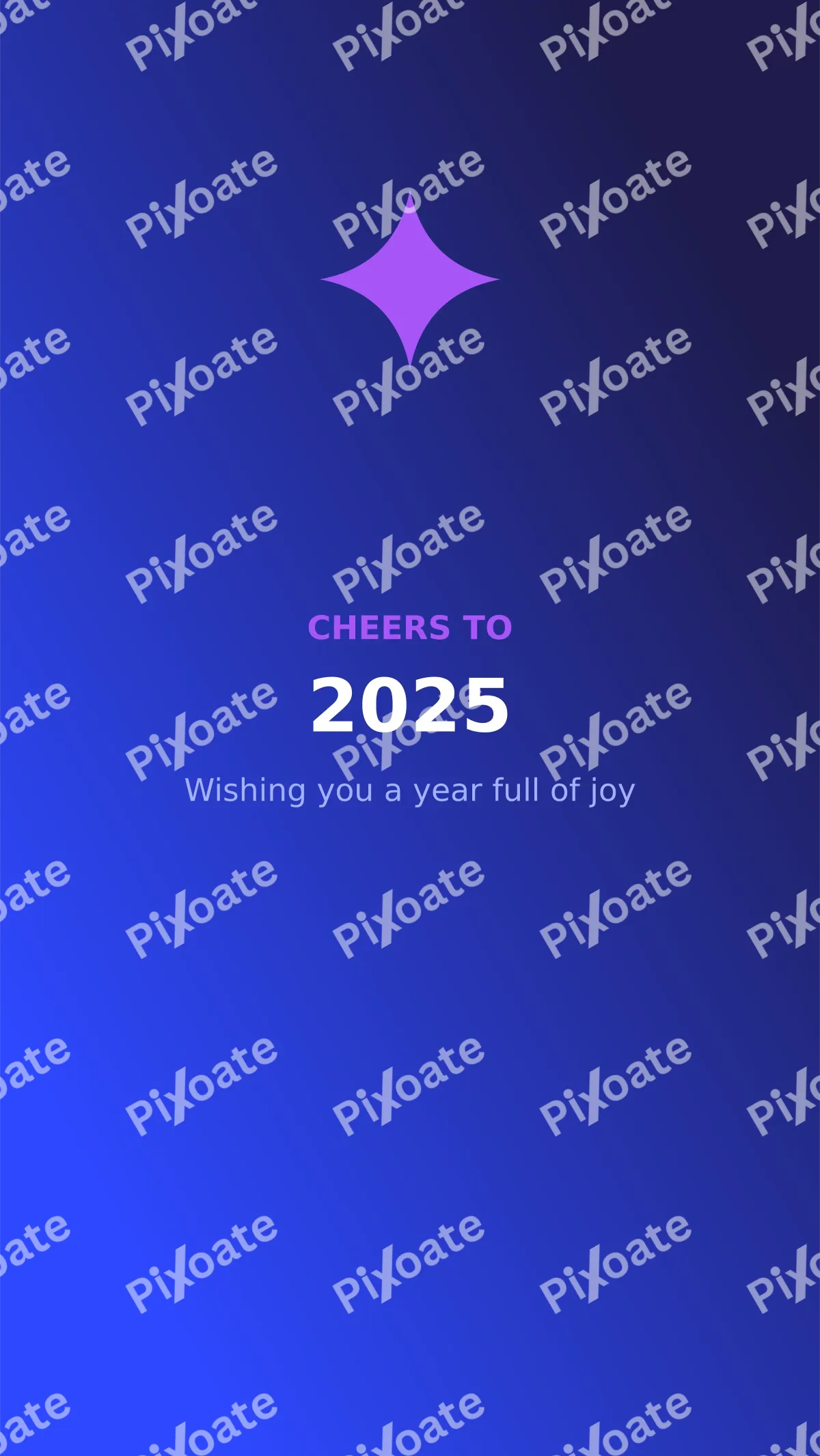 New Year — editable blue personal template, story / reel