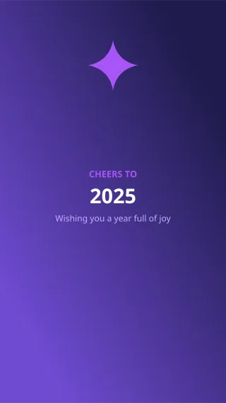 New Year — editable blue personal template, story / reel