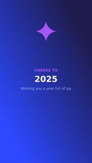 New Year — editable blue personal template, story / reel
