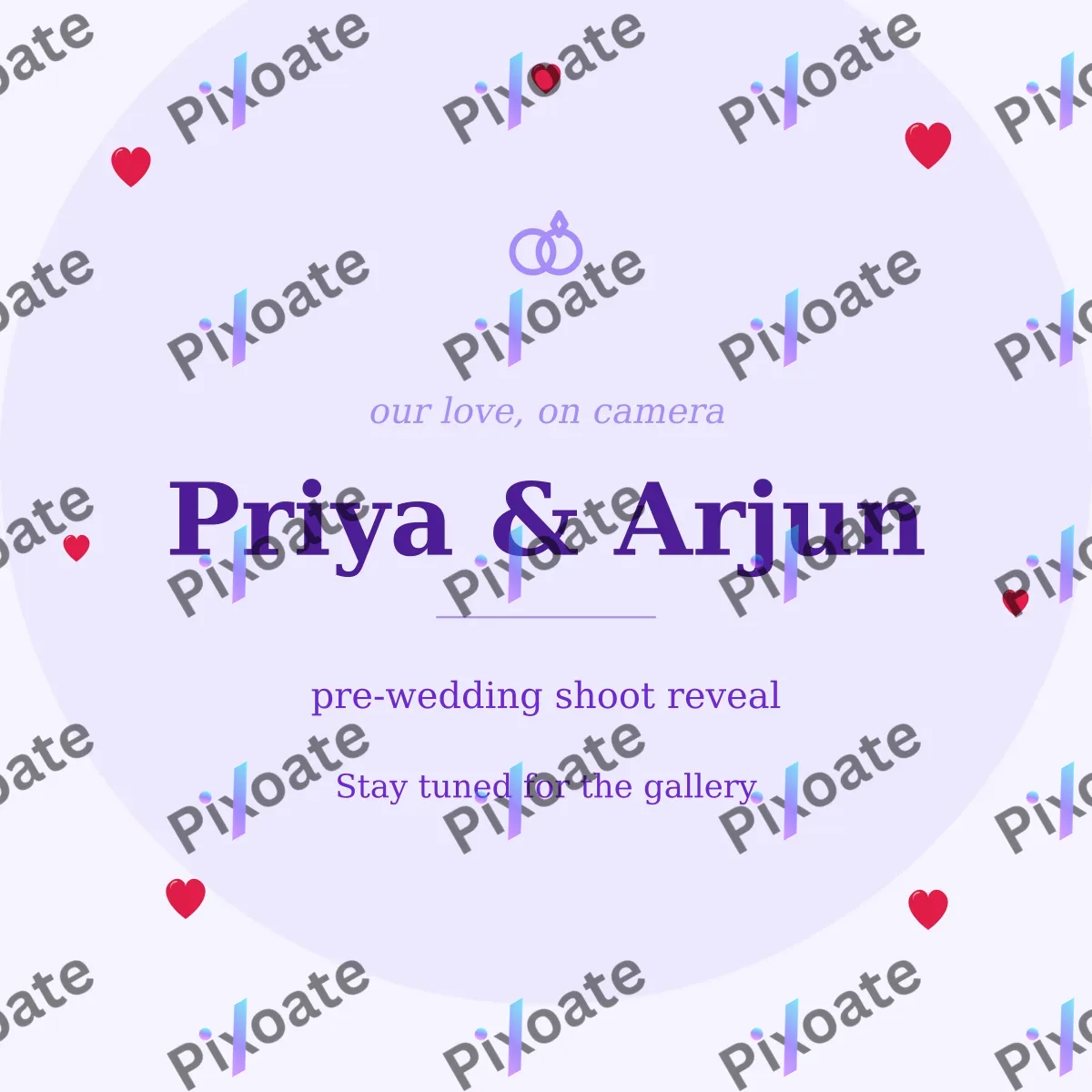 Pre-Wedding Announce Pre-Wedding Announce — editable white personal template, instagram post