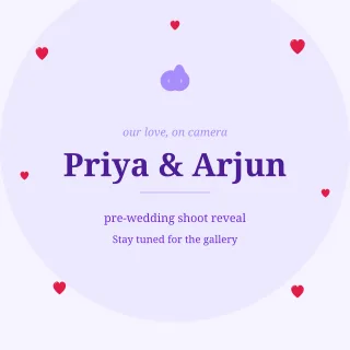 Pre-Wedding Announce — editable white personal template, instagram post