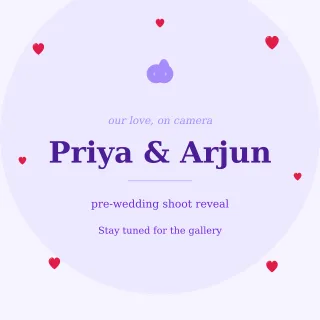 Pre-Wedding Announce — editable white personal template, instagram post