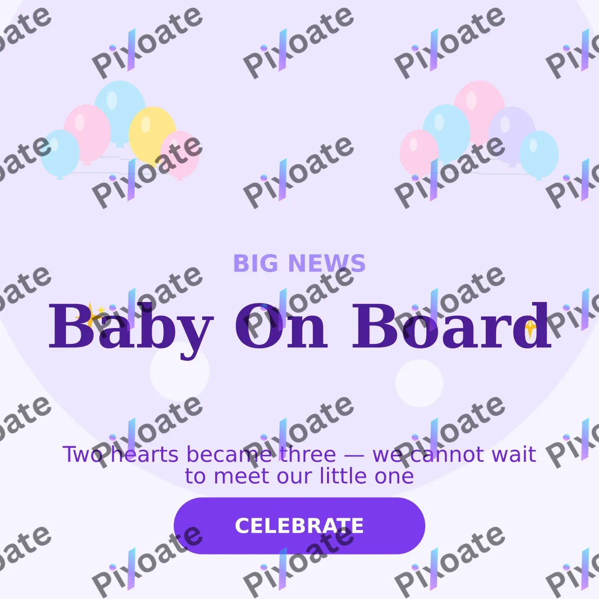 Pregnancy Announcement Pregnancy Announcement — editable white personal template, instagram post