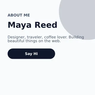 Profile / About — editable white personal template, instagram post