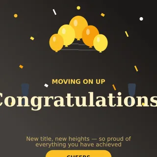 Promotion Cheers — editable black personal template, instagram post