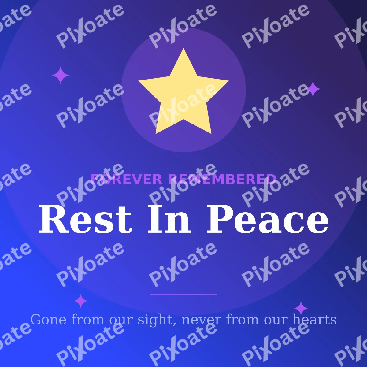 Rest In Peace Rest In Peace — editable blue personal template, instagram post