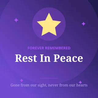 Rest In Peace — editable blue personal template, instagram post