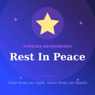Rest In Peace — editable blue personal template, instagram post