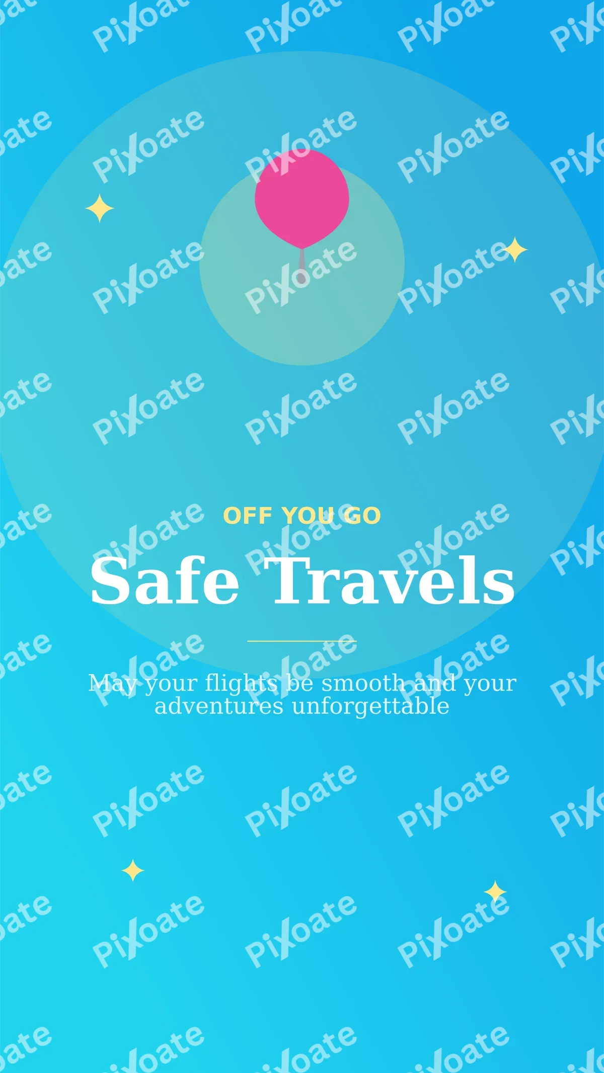 Safe Travels Safe Travels — editable blue personal template, story / reel