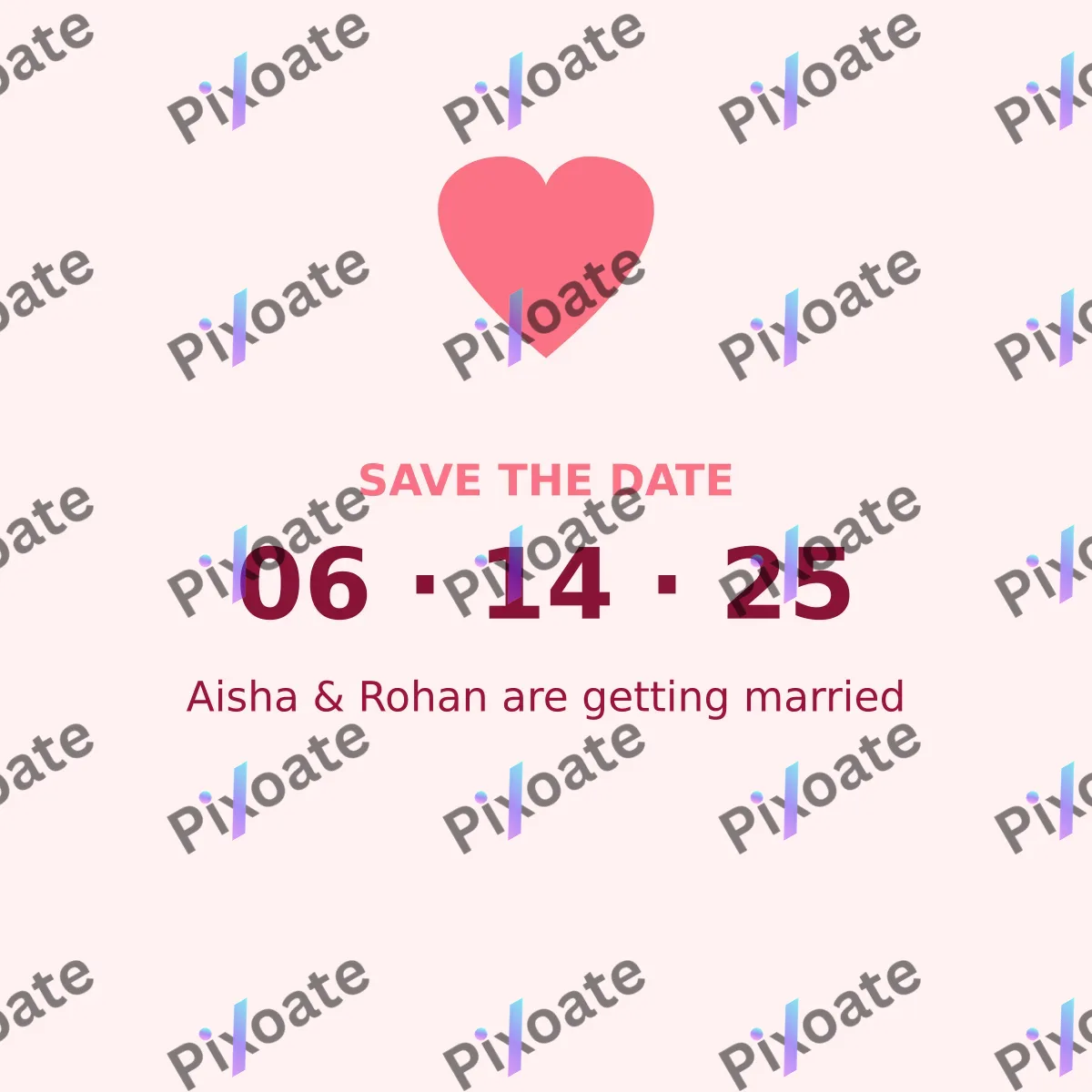Save the Date Save the Date — editable white personal template, instagram post