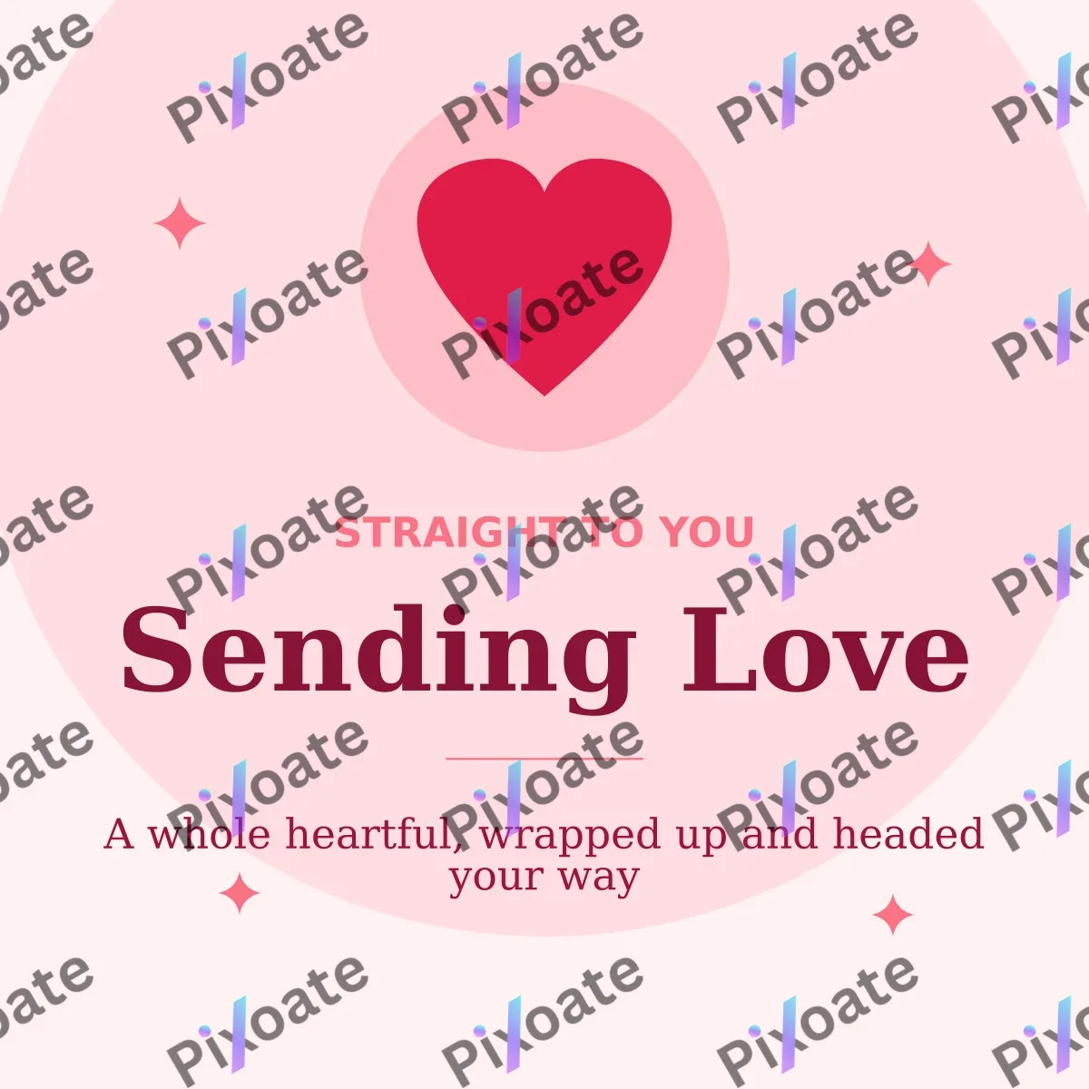 Sending Love — editable white personal template, instagram post