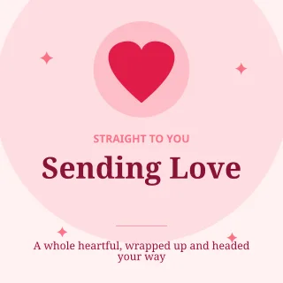 Sending Love — editable white personal template, instagram post