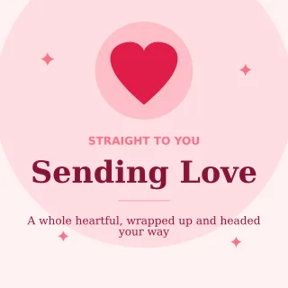 Sending Love — editable white personal template, instagram post