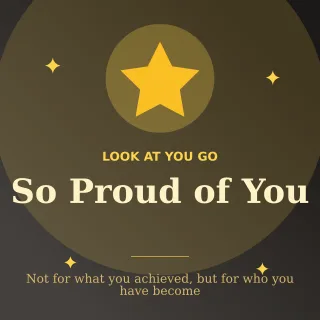So Proud of You — editable black personal template, instagram post
