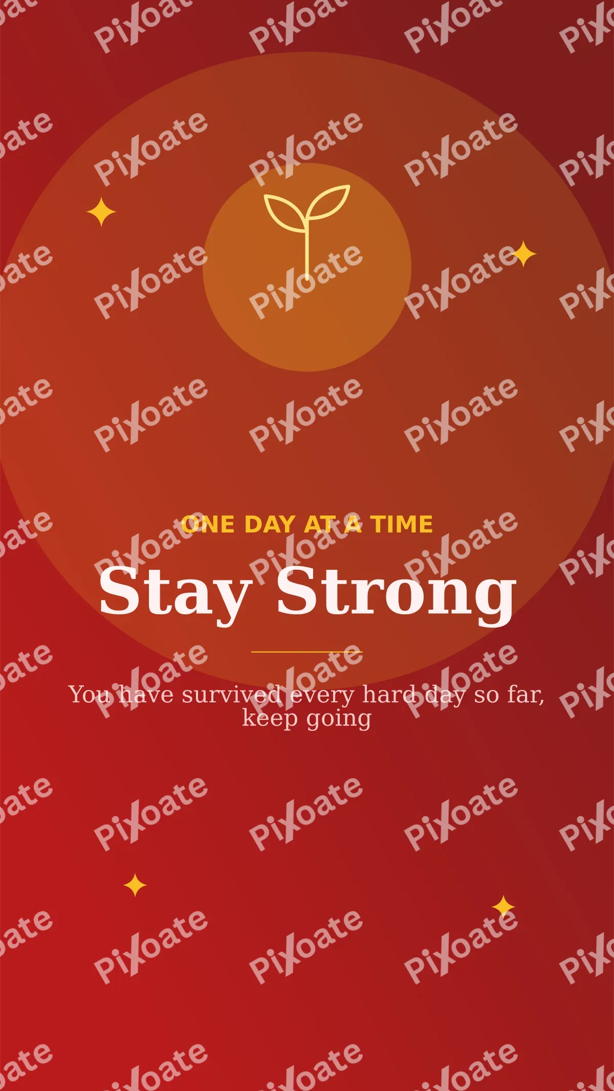 Stay Strong Stay Strong — editable red personal template, story / reel