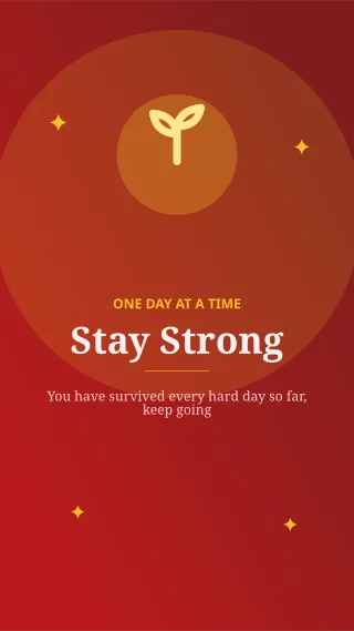 Stay Strong — editable red personal template, story / reel