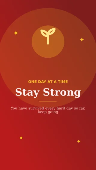Stay Strong — editable red personal template, story / reel