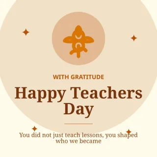 Teachers Day — editable white personal template, instagram post