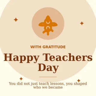 Teachers Day — editable white personal template, instagram post