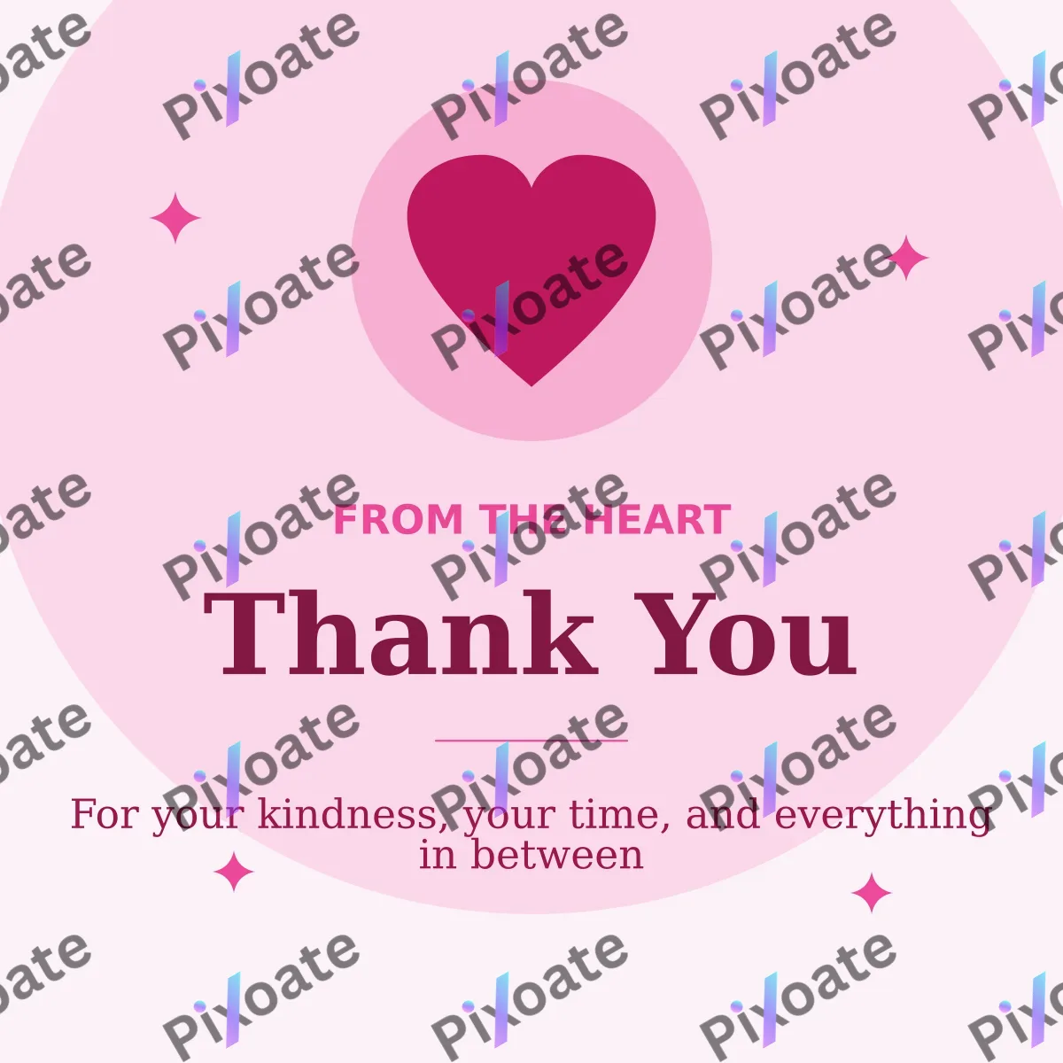 Thank You Thank You — editable white personal template, instagram post