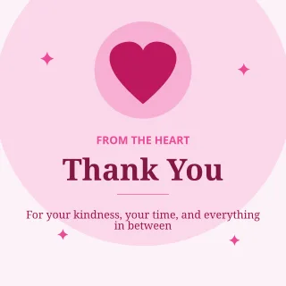 Thank You — editable white personal template, instagram post
