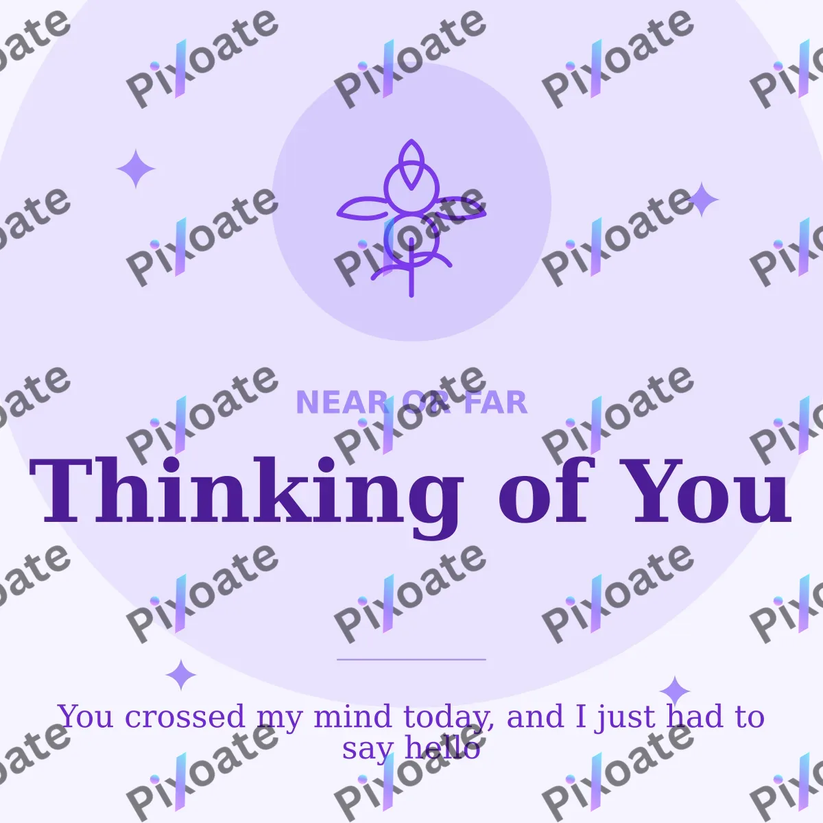 Thinking of You Thinking of You — editable white personal template, instagram post