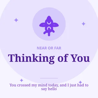 Thinking of You — editable white personal template, instagram post
